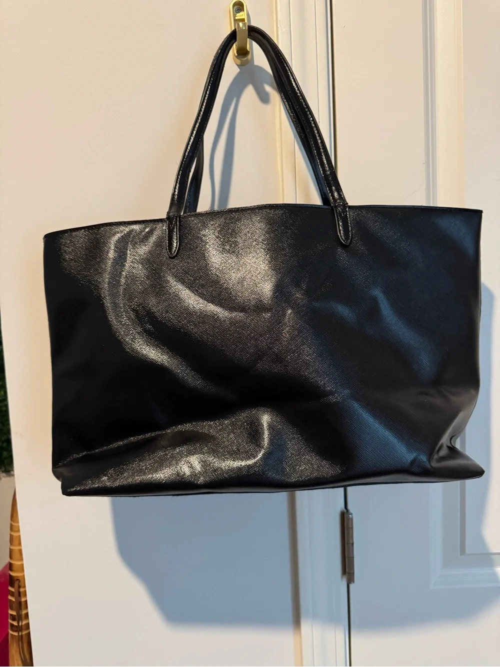 Victoria's Secret Black Tote with Colorful Logo